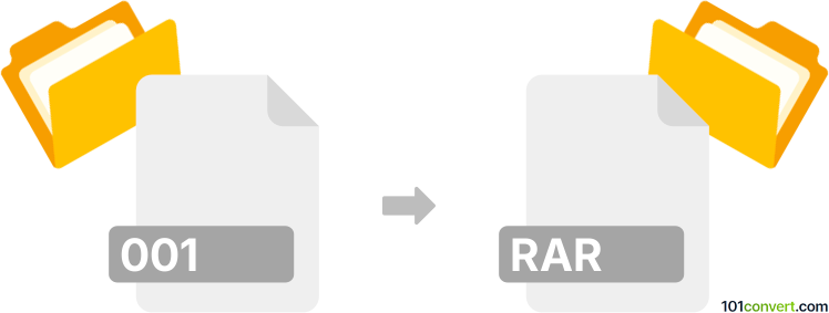 Convert 001 to rar