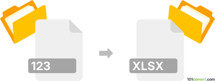 Convert 123 to xlsx