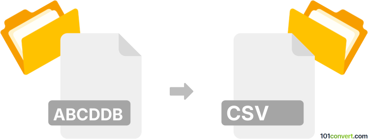 Convert abcddb to csv