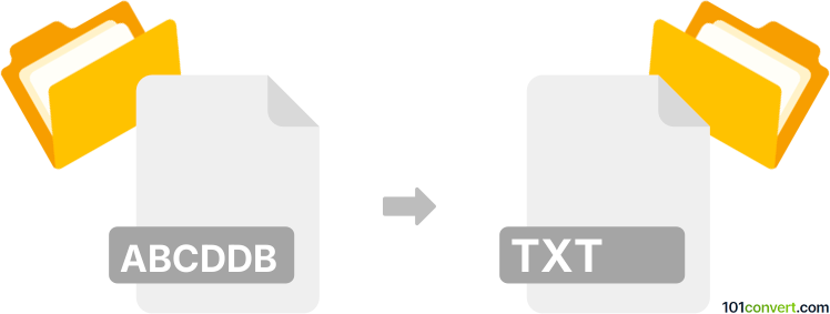 Convert abcddb to txt