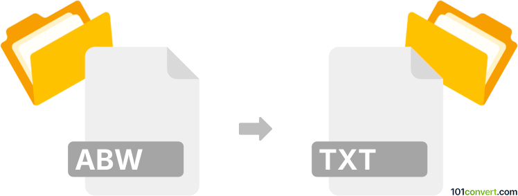 Converti abw in txt