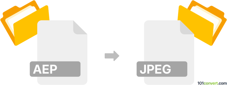 Convert aep to jpeg