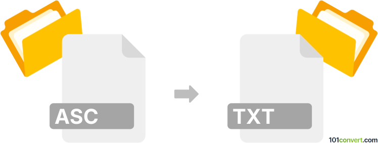 Convert asc to txt