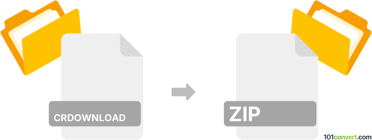 Convert crdownload to zip