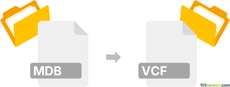 Converter mdb para vcf