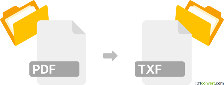 Convert pdf to txf