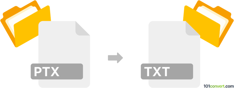 Convert ptx to txt