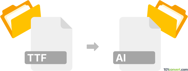 Convert ttf to ai