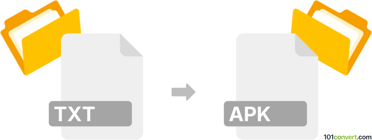 Converter txt para apk