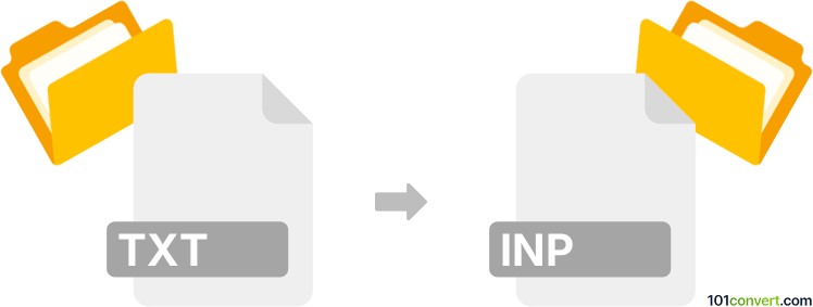 Convert txt to inp