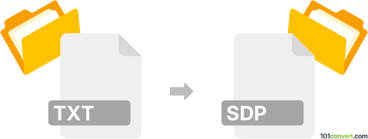 Convert txt to sdp