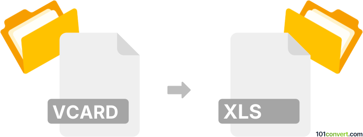 Convert vcard to xls