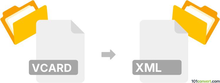 Convert vcard to xml