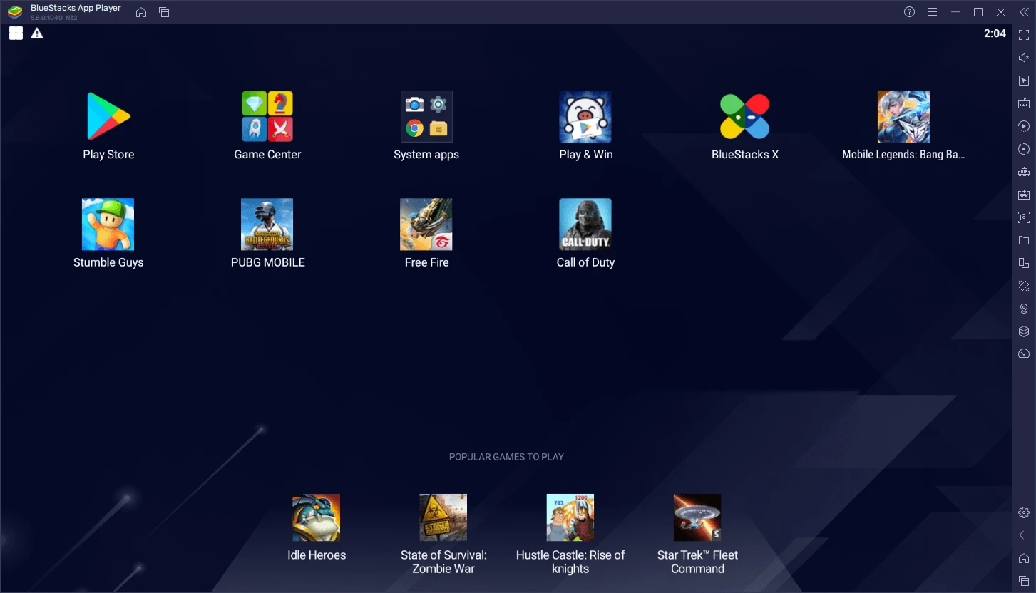 bluestacks 5.8 screenshot